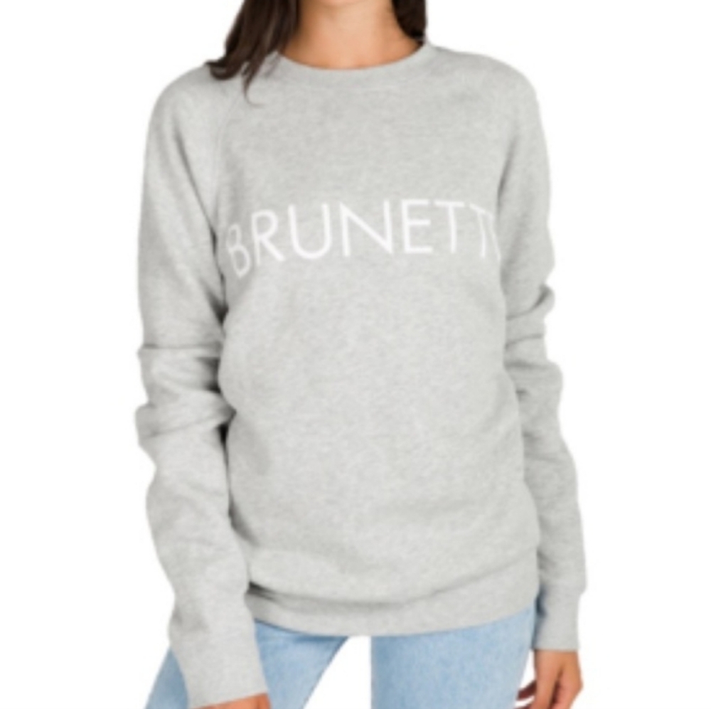 EUC Brunette The Label Light Grey Crewneck Sweatshirt
